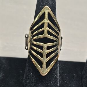 3/$10 Paparazzi Deco Defender Stretch Ring In Brass